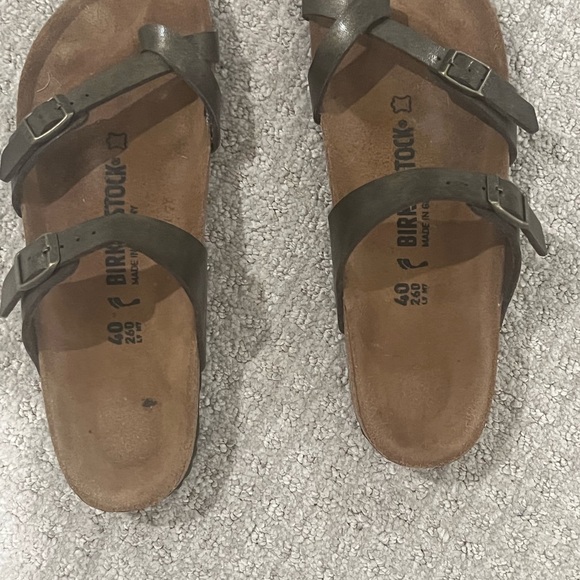 Birkenstock Shoes - Birkenstock Tan Leather Footbed Sandals